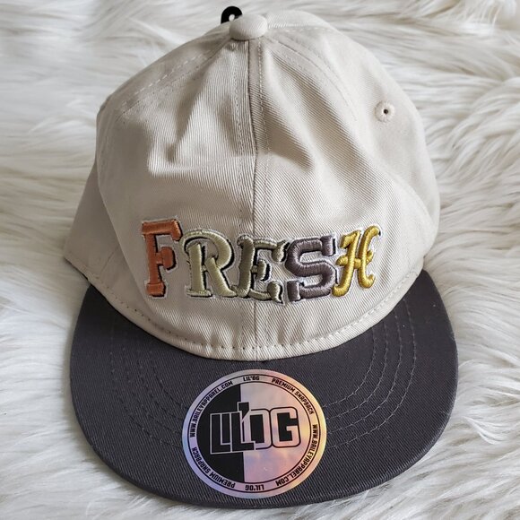 Hustle Red/Black & LIL'OG Cream Snapback Hat Cap SZ (One Size) - Picture 4 of 13